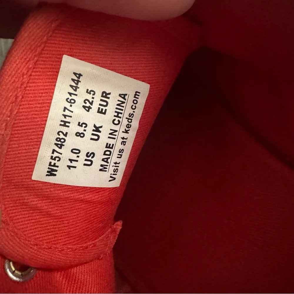 Kate Spade X Keds Glitter Red Sneakers, size 11 - Picture 5 of 7